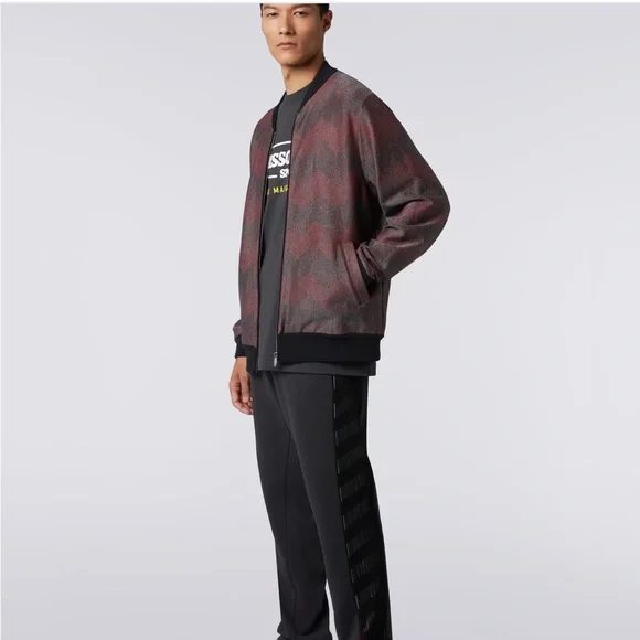 Missoni Cotton blend zigzag bomber jacket in collab with Mike